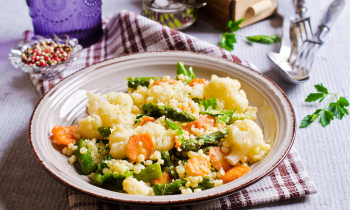 Couscous with Vegetables and Pine Nuts