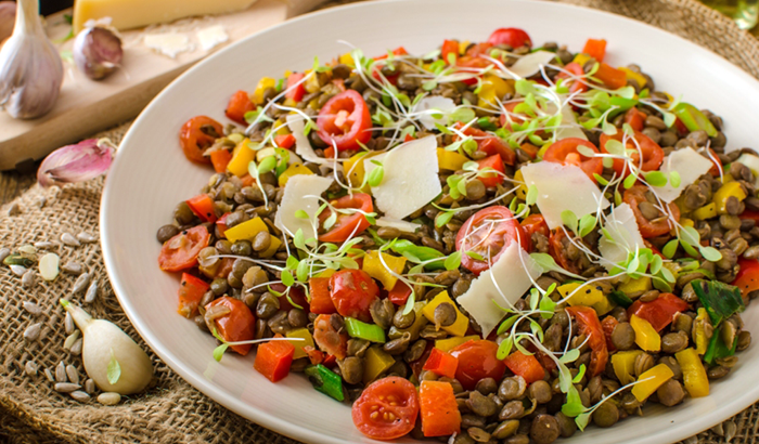 lentil and sprout salad